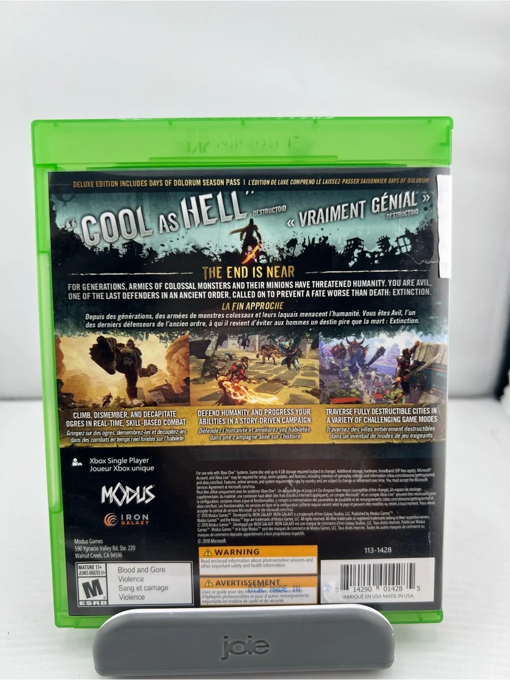Xbox one Extinction Deluxe Edition extinction deluxe